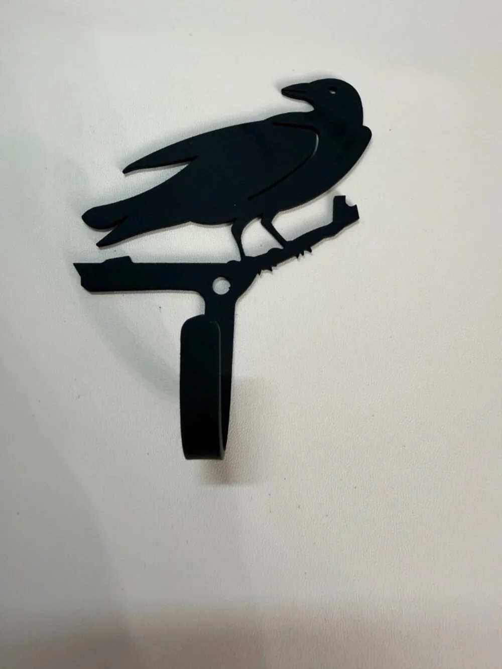 Wrought Iron Crow / Raven Wall Hook Small 3.5